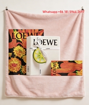 LOEWE Botanical Gift Box Print Flannel Fleece Throw Blanket L343